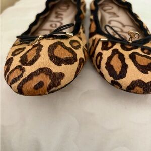 Sam Edelman Felicia Fur Animal Print Flats with Black Accents